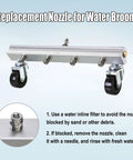 Pro Grade Universal Pressure Washer Replacement Nozzle Kit For Undercarriage Cleaners And Surface Cleaners, demonstrates nozzle positioning