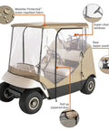 QuadGear Extreme UTV Cab Enclosure For Polaris Ranger XP HD In Realtree Hardwoods with clear windows and zippered panels