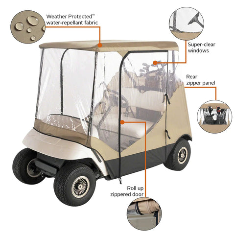 QuadGear Extreme UTV Cab Enclosure For Polaris Ranger XP HD In Realtree Hardwoods with clear windows and zippered panels