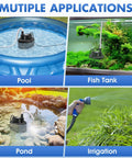 Automatic Pool Cover Pump With Water Sensor For Above Ground Pools, No Fuss Sump Pump For Pool Draining, Water Removal Kit, multi-use applications