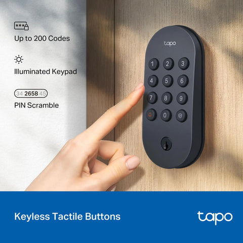Smart WiFi Deadbolt With Keyless Keypad And Bluetooth Access In App Monitoring Auto Lock Weatherproof IP54 BHMA Grade 3 Fits Standard Doors