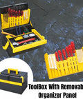 Compact Tool Organizer Box With Removable Tray For DIY Electrical And Craft Tools Heavy Duty Plastic Toolbox Portable