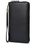 Women RFID Blocking Leather Wallet Zip Around Phone Clutch With Large Capacity 17 Card Slots And ID Window Travel Pouch