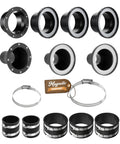 Gooway magnetic dust collection fittings kit, 14-piece with 4in and 2.5in adapters, clamps and quick-connects