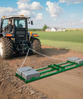 Heavy Duty Tow Behind Drag Harrow For ATV UTV Tractor And Lawn Care, 8 ft wide with adjustable bars and 72 inch chain in field