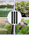 DIY Friendly 12 Pc One Half Inch MNPT Sprinkler Pipe Riser Extensions With 6 Double Female Connectors showcasing usage in gardens.