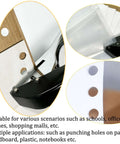 Heavy Duty 10mm Hole Punch For Paper Cards PVC Board And Cardboard Single Hole Punch Tool close-up on punched holes
