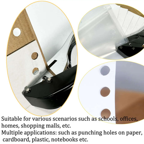 Heavy Duty 10mm Hole Punch For Paper Cards PVC Board And Cardboard Single Hole Punch Tool close-up on punched holes