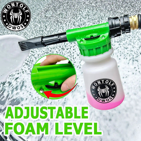 Foam Cannon Sprayer Car Wash Kit With Soap Microfiber Mitt Storage Bag And Snow Foam Blaster Connects To Garden Hose For Easy Pro Grade Auto Cleaning At Home.