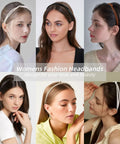 Super Snuggly 5 Piece Thin Leather Headband Set For Women With Cool Knotted Details And Major Comfort showcasing various colors and styles.