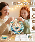 Hands-On 3D Clock Kit For Adults, Turtle Design Mechanical DIY Pendulum Clock, family assembling clock parts