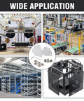 2020 Corner Bracket Joint Plate Set For 20x20mm Aluminum Extrusion Profiles, 30 Pcs T Shape Connectors, 150 Pcs M5 T-Nuts, 150 Pcs M5x8mm Hex Screws, And 1 Pcs Wrench, Lightweight Aluminum Alloy Build For Quick Install And DIY Frames, used in CNC and printer frames