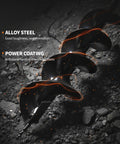 Close-up of alloy steel auger bit for Gas Powered Post Hole Digger With 43cc 2-Stroke Engine in tough soil showing power coating.