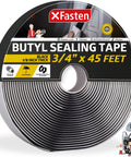 Front view of butyl tape sealant for RV and boat repair, three quarters inch by forty five feet, one eighth inch thick, EPDM rubber.