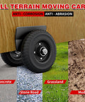 Beefy 8 Inch Panel Dolly Cart For Doors And Slabs Heavy Duty All Terrain Mover with rubber wheels on various surfaces