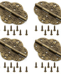 Antique Bronze Butterfly Cabinet Hinges With Mounting Screws For Wood Boxes And Jewelry Boxes, 2.75 By 2.12 Inches