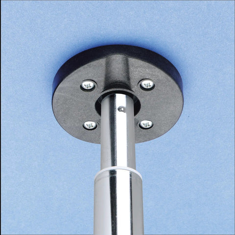 24 Inch Kidney Dual Tier Lazy Susan Slick Rotation Swivel Tray For Corner Base Cabinets Polymer Construction pole with metal base.