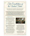 US History Poster Set For Classrooms, 4 Must-Have Documents Pack Including The Emancipation Proclamation, Bill Of Rights, Declaration Of Independence, And Constitution, 12 X 18 Inch Teaching Posters For K-12, Made In USA, Classroom Decor. Constitution poster with signing image, dense text.