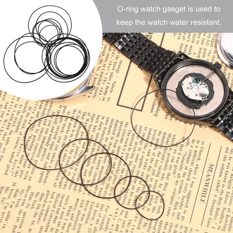 Watch Gasket O Ring Kit 80 Pcs Waterproof Rubber Seal Washers Set For Back Cover Replacement In 0.5 0.6 0.7 And 0.8 mm Sizes on display