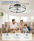 Sleek 20 Inch Low Profile Ceiling Fan With Dimmable Led Lights, Smart App And Remote, Adjustable Color Temp, Super Smooth Airflow, Total Vibe Upgrade For Cozy Bedrooms And Small Rooms, featuring family, pet, and lighting options.