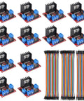12 Pack Dual H Bridge Motor Driver Controller Board Module for Arduino Projects With Jumper Wires, ideal for smart car projects
