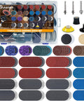 172 Pack 2 Inch Die Grinder Sanding Discs With One Quarter Inch Roll Lock Quick Change System, set with discs and shanks