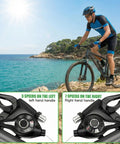 Cyclist on MTB with 3x7 Speed Shifter Brake Levers Combo for Mountain Hybrid and Road Bikes, 21-Speed Integrated Gear Shifter Set With Visual Gear Indicator and Stainless Steel Cables.