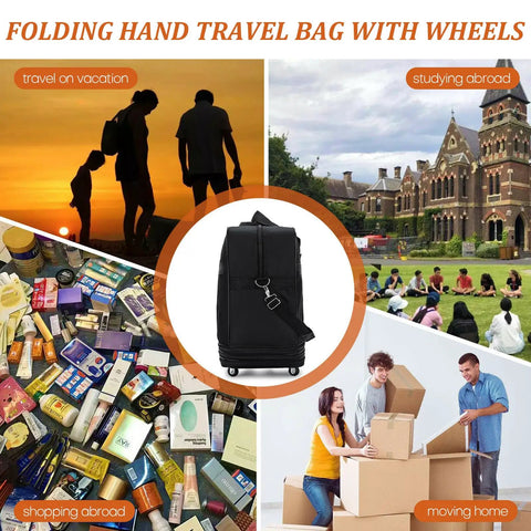 Expandable 18 To 30 Inch Duffle Bag On Wheels For Gym Camping Weekend Trips And Business Travel Water Resistant Oxford Fabric