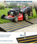 Heavy Duty Rubber Curb Ramps 2 Pack For Driveway Transition And Low Clearance Rides Built To Glide Over Sidewalk Edges Without Scraping Your Front Lip On Casual Cruises with lawn mower on grass.