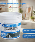 Straight Up Heavy Duty Transparent Waterproof Sealant To Nail Every Indoor And Outdoor Leak One Gallon Size Cures Fast To Form A Flexible Shield Around Cracks And Seams in a bright indoor setting.