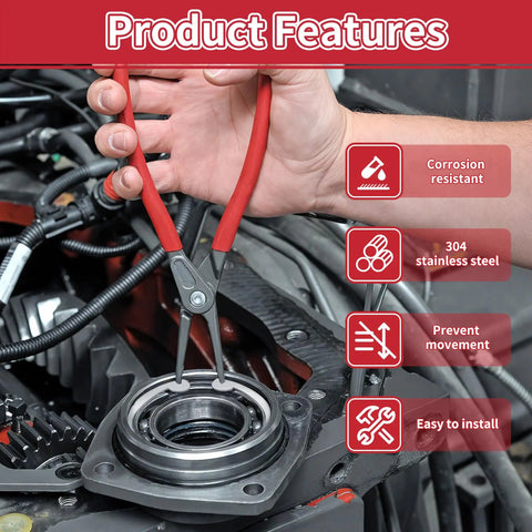 Internal Snap Ring Kit 315 Pieces 7 Size M8 To M20 E Clip Assortment in use for auto repair with corrosion resistant features