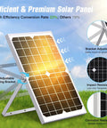 Efficient solar panel with adjustable bracket showcasing high efficiency for Must Have 15W Solar Fountain Pump With 190GPH Flow