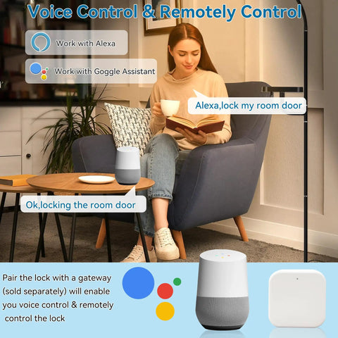 No Sweat Smart Fingerprint Door Lock With Handle Set App Control Keyless Entry Deadbolt For Front Door Mobile Access Touchless Auto Lock Rock Solid Protective Shield