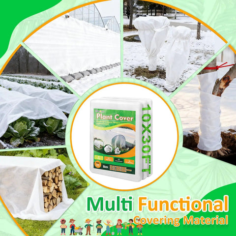 White Frost Cloths For Outdoor Plants 10 By 30 Ft Freeze Protection Tree And Vegetable Covers Winter Garden Blanket Sun Cover For Greenhouse And Vegetables