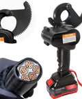 Cordless Ratcheting Cable Cutter With Comfort Grip Handle For Heavy Duty Electric Wire Cutting 1000 MCM Copper blade detail