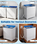 Straight Up The Best Portable Twin Tub Washing Machine With Built In Drain Pump 20 Lbs Compact Laundry Spinner for dorms, apartments, and RVs.