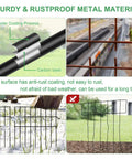 No Dig Garden Fence 27 Ft Long With 20 Panels 13 Inch High Rustproof Metal Stakes Outdoor Border Fence featuring sturdy metal material and rustproof coating.