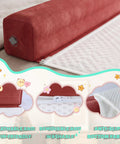 Inflatable Bed Rails For Toddlers 2 Pack Travel Bumpers with non-slip washable cover detail