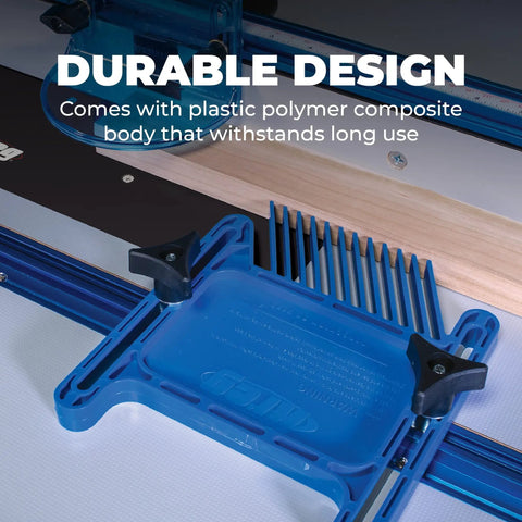 Real Deal Adjustable Featherboard For Router Table And Table Saw Safety Workholding Wedge Lock Mount Fits Miter Slot T Track, durable plastic composite design.