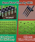 Diagram comparing efficiency of 15 Thick Spikes Lawn Aerator Tool With Weldless U Shaped Handle to traditional tools