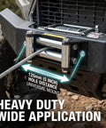 Side view of 5 Inch Winch Roller Fairlead for Side By Side with 4 Way Heavy Duty Universal Mount and 125mm Hole Distance