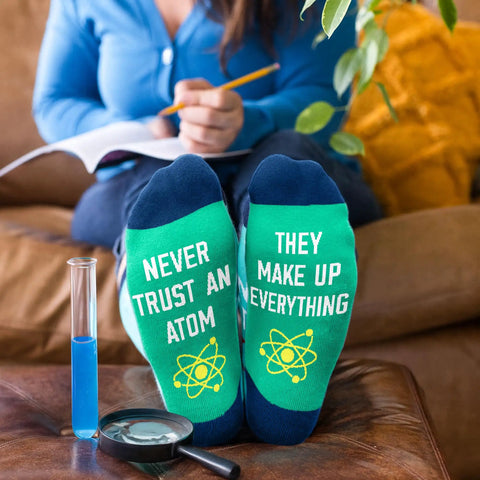 Funny Nerdy Socks For Men And Women Science Teacher Stocking Stuffers Pharmacist Gift Chemistry Physics Neuroscience Humor