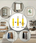 Installation steps for 200 Piece Drywall Anchors And Screws Set Ten Sizes Heavy Duty Plastic Wall Anchors And Carbon Steel Screws.