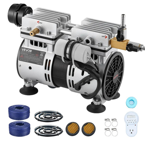 5.2 CFM Pond Aeration Kit For 1-3 Acre Lakes With Three Quarter HP Compressor, Two Diffusers And 100 Ft Weighted Tubing displayed