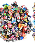 200 Pack Pencil Toppers and Charms Set, colorful designs, diverse shapes like donuts and planets, no duplicate styles visible