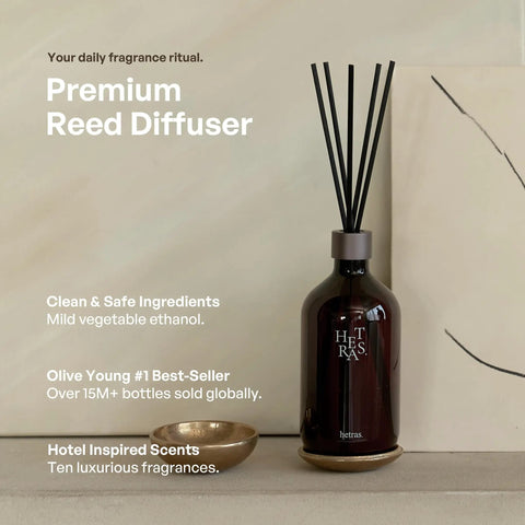 Hotel Wood Scent Reed Diffuser With Sticks 16.9 Fl Oz 500 Ml Large Home Fragrance For Living Room Office And Bathroom Luxury Decor