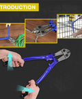 Industrial Heavy Duty Bolt Cutter Set 14 Inch And Mini 8 Inch High Leverage Cable Cutters cutting wire and fencing