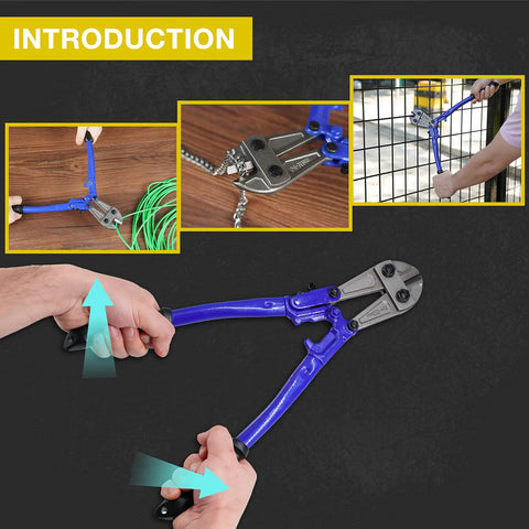 Industrial Heavy Duty Bolt Cutter Set 14 Inch And Mini 8 Inch High Leverage Cable Cutters cutting wire and fencing