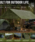 8 Pack Camping Tarps 6x8 Ft Waterproof 5.5 Mil Heavy Duty Ground Cover Rain Shelter for Camping, Farm, Patio, Roof, Boats, Cars