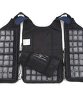 Personal Series Ice Vest with three cooling panels, visible ice cubes, adjustable fit, lightweight with zipper closure.